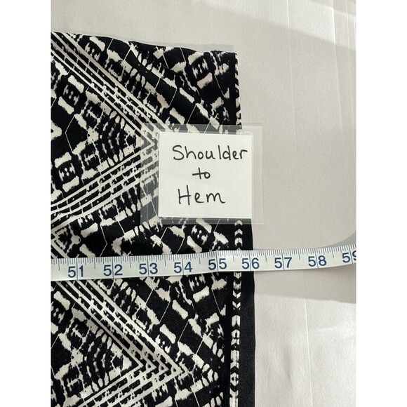 NY Collection Maxi Dress 1X Plus Geometric Embellished Artsy Travel Modest New - Picture 14 of 15